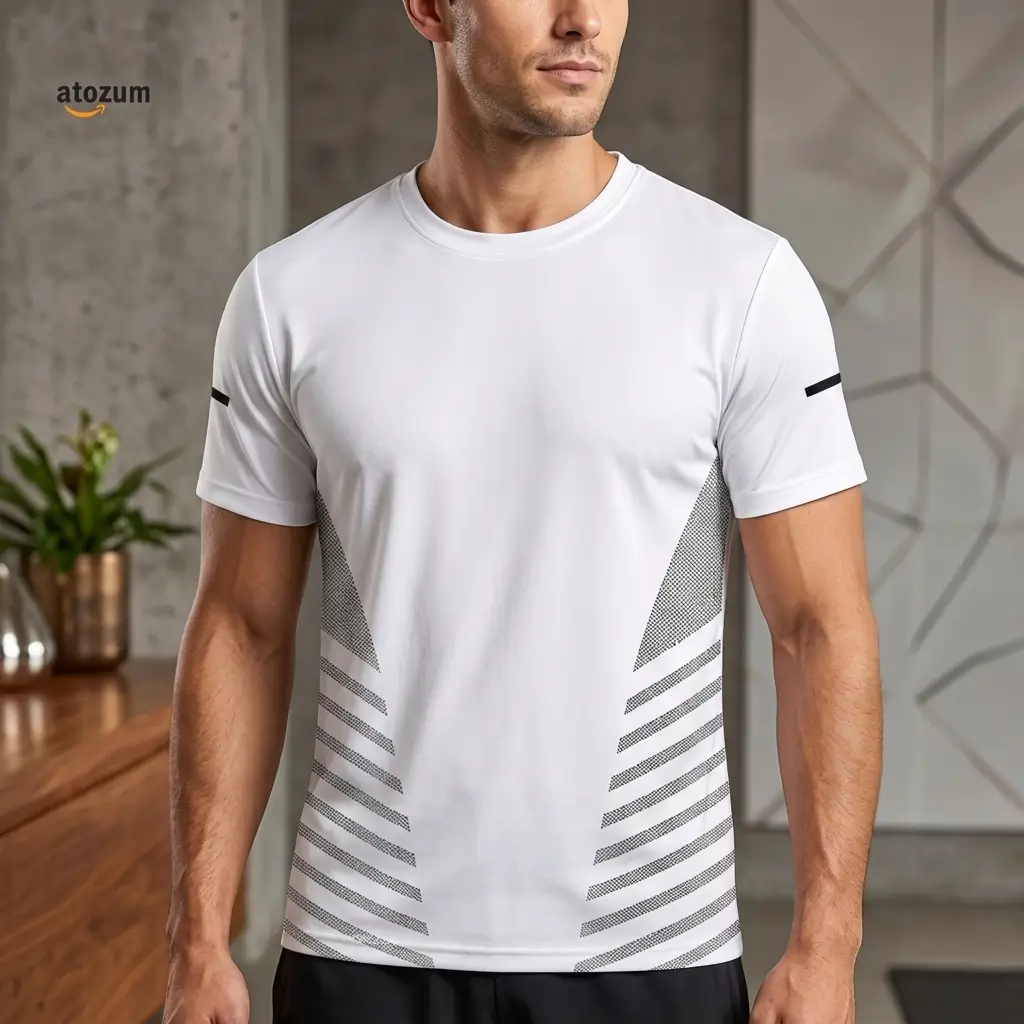 Premium White Half Sleeve T-Shirt for Men - 509904 - Image 3