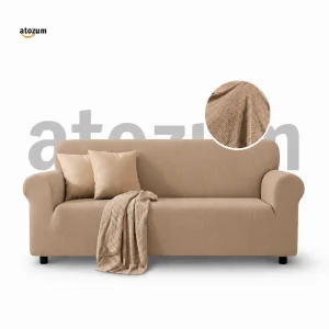 Beige HoneyComb Sofa Cover