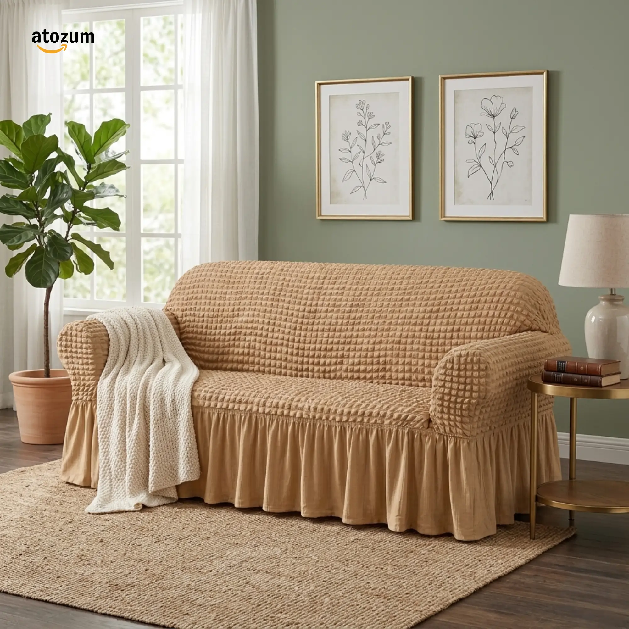 Brown Turkey Sofa Cover