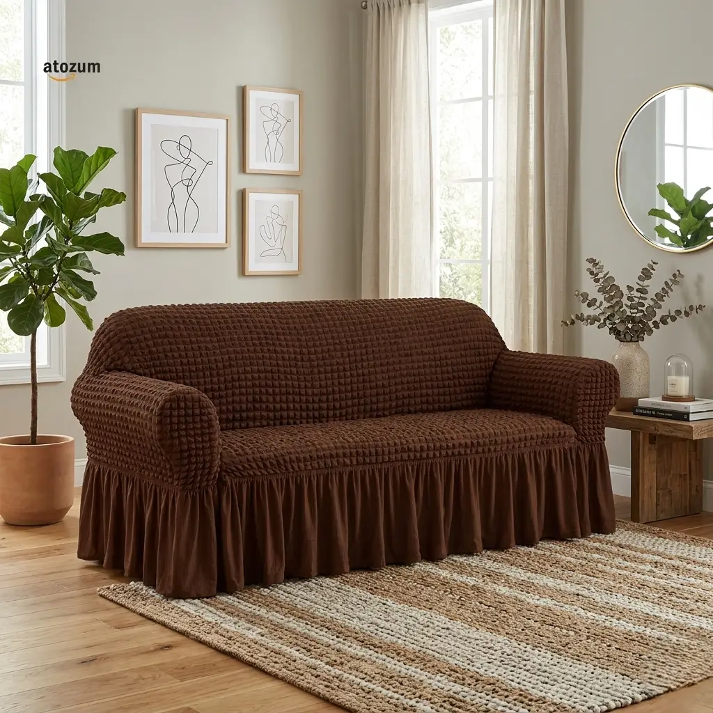 Coffee Turkey Sofa Cover