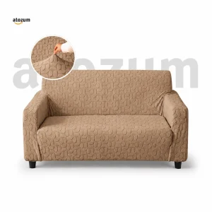 Fujian Jacquard Embossed Beige Sofa Cover
