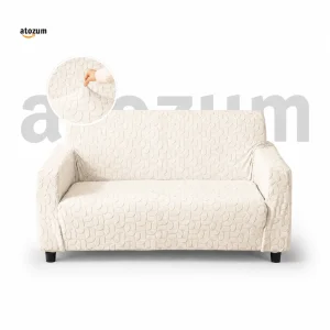 Fujian Jacquard Embossed Off White Sofa Cover