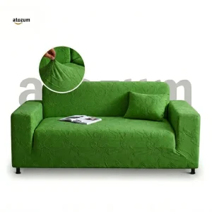 Fujian Jacquard Wave Green Sofa Cover
