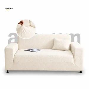 Fujian Jacquard Wave Off White Sofa Cover