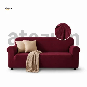 Maroon HoneyComb Sofa Cover