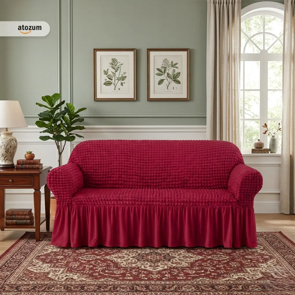 Maroon Turkey Sofa Cover