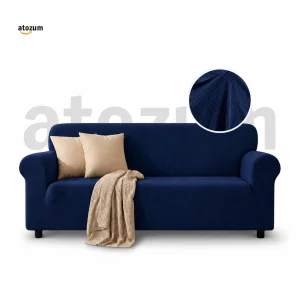 Navy Blue HoneyComb Sofa Cover