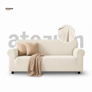 Off White HoneyComb Sofa Cover