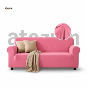 Pink Honeycomb Sofa Cover
