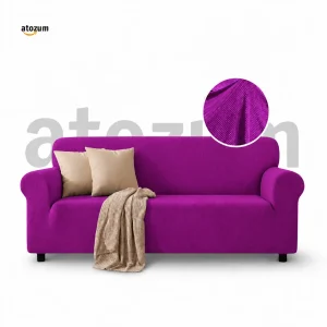 Purple HoneyComb Sofa Cover
