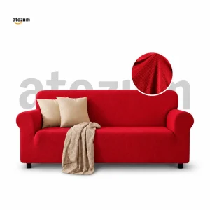 Red HoneyComb Sofa Cover