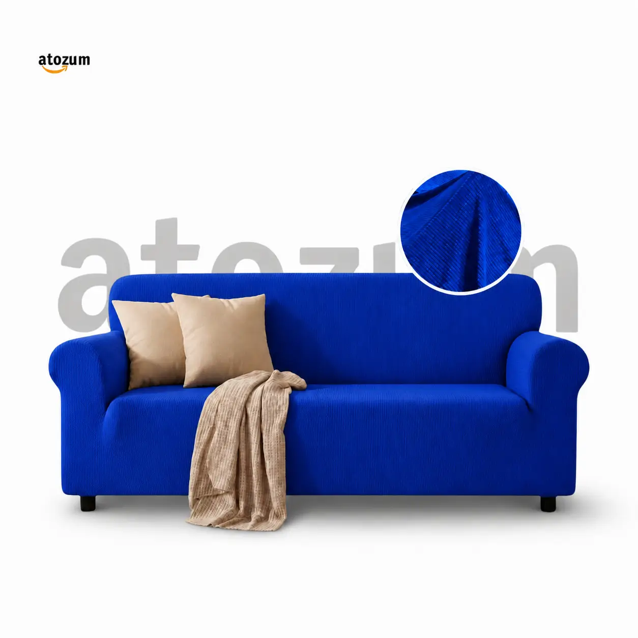Royal Blue HoneyComb Sofa Cover