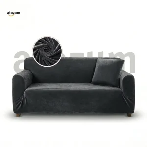 Velvet Gray Sofa Cover