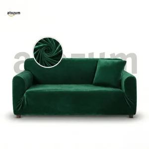 Velvet Green Sofa Cover