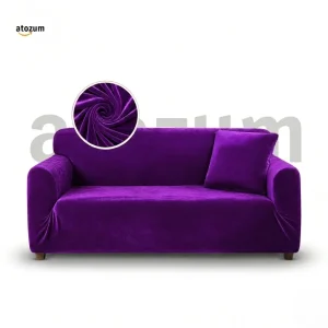 Velvet Purple Sofa Cover
