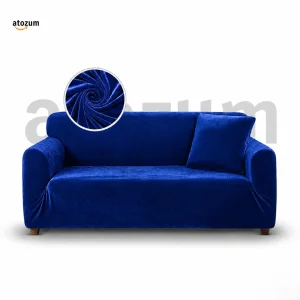 Velvet Royel Blue Sofa Cover