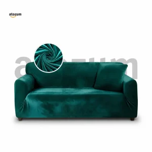 Velvet Sea Green Sofa Cover