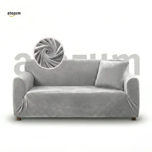 Velvet Silver Sofa Cover