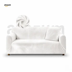 Velvet White Sofa Cover