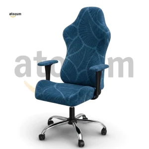 Premium Fujian Jacquard Gaming Chair Cover | Sea Green Leaf | Custom Fit Gaming Chair Cover Bangladesh
