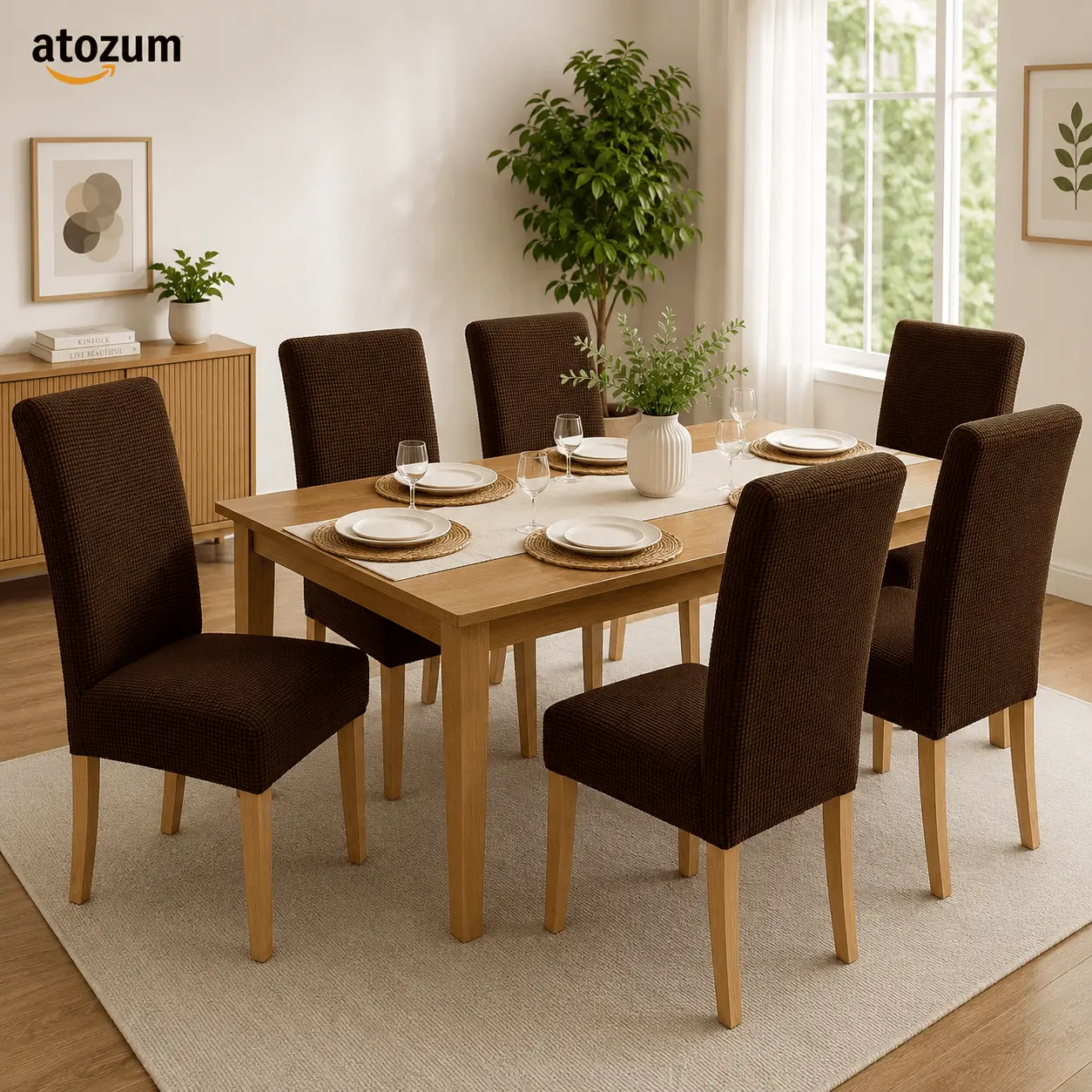 Coffee Colour | Premium Honeycomb Chair Cover