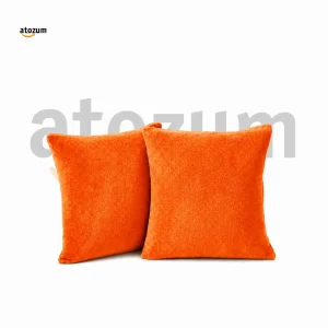 Orange  - Velvet Cushion Cover | Soft Premium Sofa Cushion Cover Bangladesh