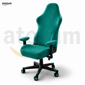 Velvet Gaming Chair Cover - Sea Green | Premium Imported Fabric | Custom Fit for Adjustable Armrest Gaming Chairs