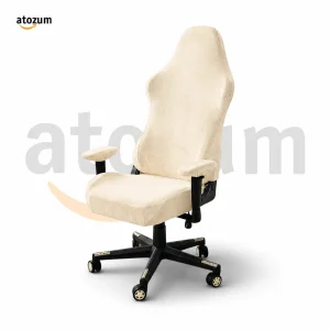 Velvet Gaming Chair Cover - Cream