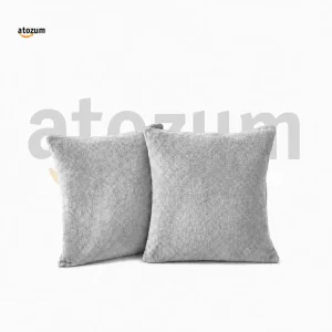 Silver- Velvet Cushion Cover | Soft Premium Sofa Cushion Cover Bangladesh