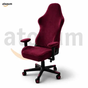 Velvet Gaming Chair Cover - Maroon