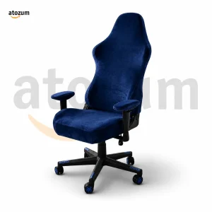 Velvet Gaming Chair Cover - Deep Blue