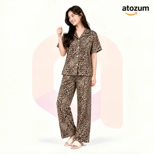 Premium Women's Pajama Set – Cotton Jacquard Self Embroidery Design | Selene