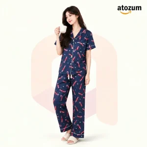 Women's Printed Viscose Cotton Pajama Set | Cosy