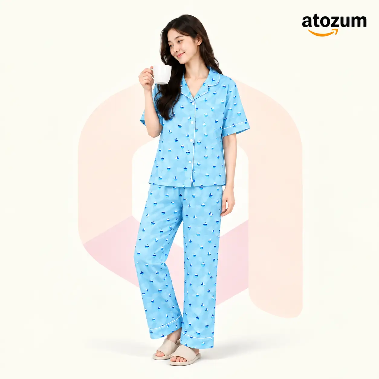 Women's Printed Viscose Cotton Pajama Set | Slumber