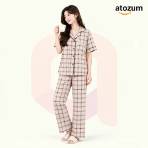Women's Printed Viscose Cotton Pajama Set | Opus