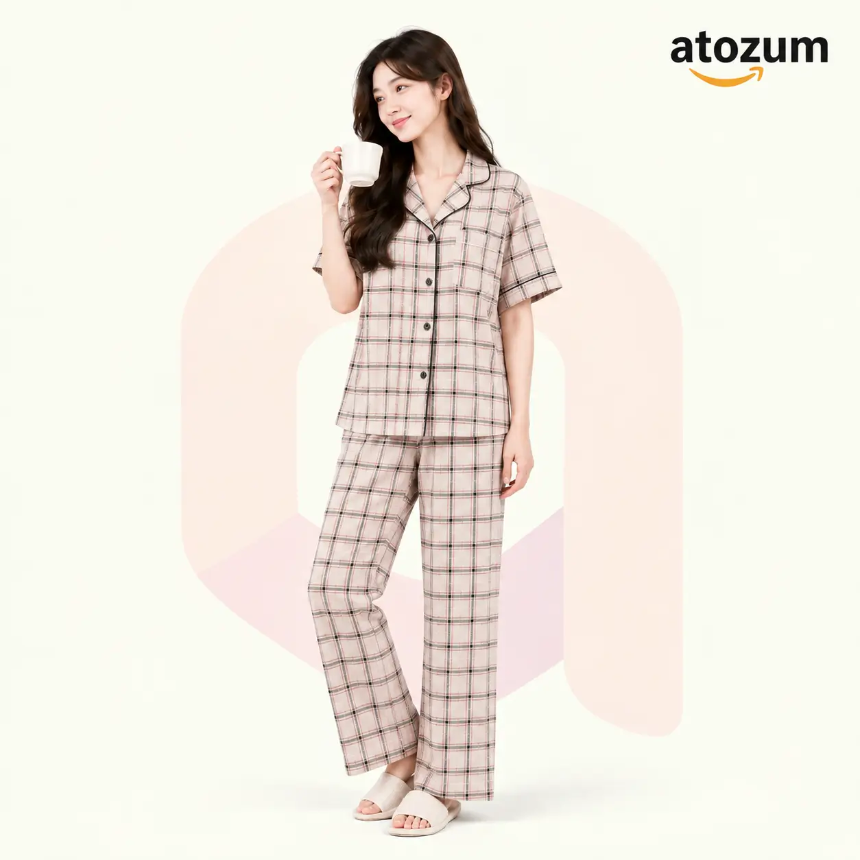 Women's Printed Viscose Cotton Pajama Set | Opus