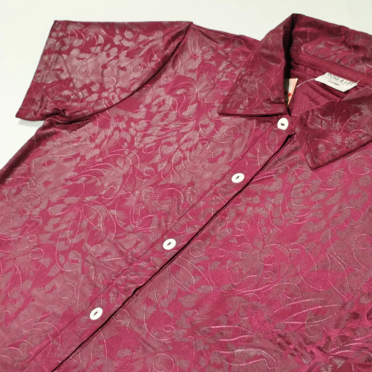 Premium Women's Pajama Set – Cotton Jacquard Self Embroidery Design | Muse - Image 8