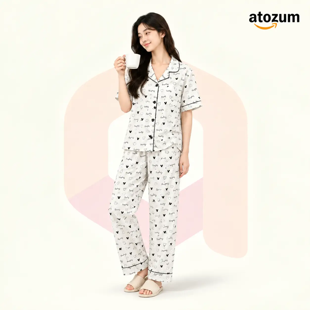 Women's Printed Viscose Cotton Pajama Set | Snooze